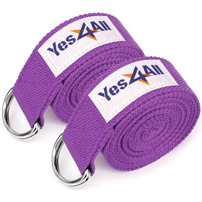  Sunshine Yoga 10-Pack Yoga Strap, 6-Foot Yoga Straps