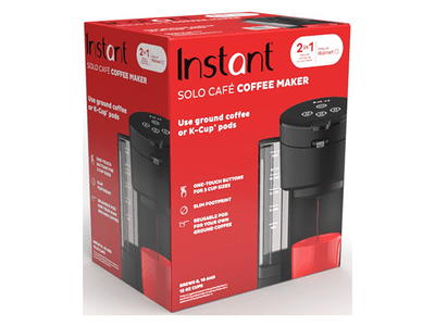 Instant Solo Café 2-in-1 Single Serve Coffee Maker for K-Cup Pods