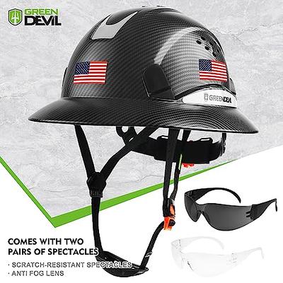 GREEN DEVIL Full Brim Hard Hat Vented Construction Safety Helmet OSHA  Approved Cascos De Construccion Work Hardhat for Men&Women 6 Point  Adjustable Ratchet Suspension Custom Pattern Design - Yahoo Shopping