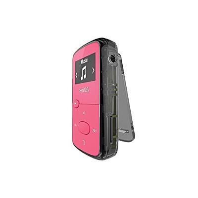 SanDisk 8GB Clip Jam MP3 Player, Pink - microSD card slot