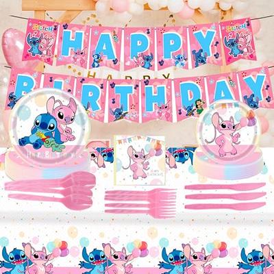 72PCS Stitch Birthday Party Supplies, Pink Stitch Decorations Includes  Banners Tablecloths, Napkins, 9in Plates, 7in Plates,Knives, Forks, Spoons  for Girls - Yahoo Shopping