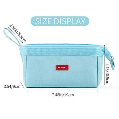 HVOMO Pencil Case Large Capacity Pencil Pouch Handheld Pen Bag Cosmetic  Portable Gift for Office School Teen Girl Boy Men Women Adult (Green)