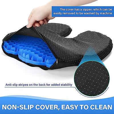 Everlasting Comfort Gel Memory Foam Wheelchair Seat Cushion for Smooth Ride  - Wheel Supportive, Tire-Like Durability - Hip, Tailbone, Pressure Relief