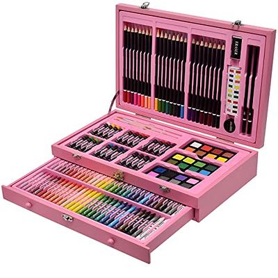 145 Piece Deluxe Art Set with 2 x 50 Sheet Drawing Pad, Art Supplies Wooden  Art Box, Drawing Painting Kit with Crayons, Oil Pastels, Colored Pencils