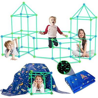 Kids Fort Building Kit 120 Pieces Construction STEM Toys for 5 6 7 8 9 10  11 12 Years Old Boys and Girls Ultimate Forts Builder Gift Build DIY
