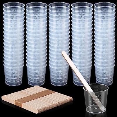 Canopus Paint Mixing Cups, Clear Plastic Cups for Paint, Epoxy, Resin, Oil,  Thinner, Pack of 12