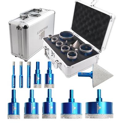 HIGHDRIL Diamond Drill Bits Kit with Triangle Shank for Porcelain