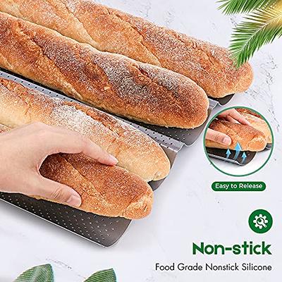 AMAGABELI GARDEN & HOME Nonstick Perforated Baguette Pan 15 x 13