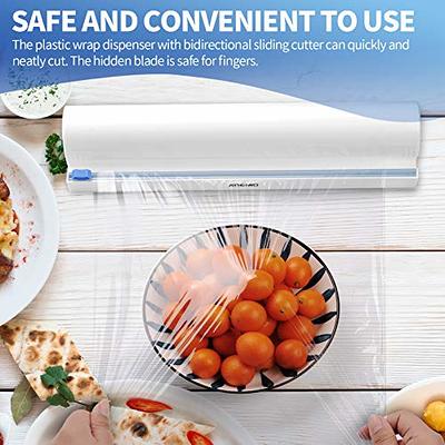 Cling Film Cutter Dispenser, Reusable Food Wrap Cutter, Plastic