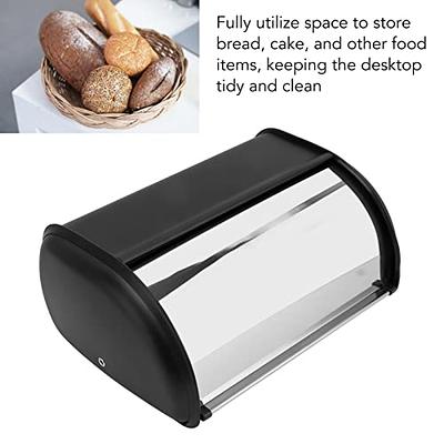 Bread Box Bamboo Bread Buddy Dispenser Multi Functional Food Storage Holder  Large Capacity Bread Bin For Kitchen Counter