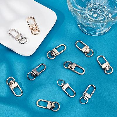 20pcs Keychain Clips for DIY Crafts, Swivel Snap Hooks with Key