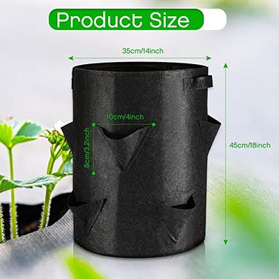 SCENGCLOS 6 Pack 10 Gallon Grow Bags, Sealed Visualization Window Planter  Bags, Breathable Thickened Non-Woven Fabric Plant Pots with Access Flap