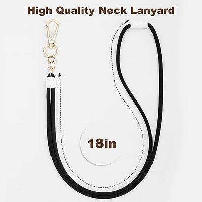 Pack of 2 Wrist and Neck Lanyards for ID Badges, EcoVision Wristlet  Keychain Holder Car Key Lanyard for Women and Men