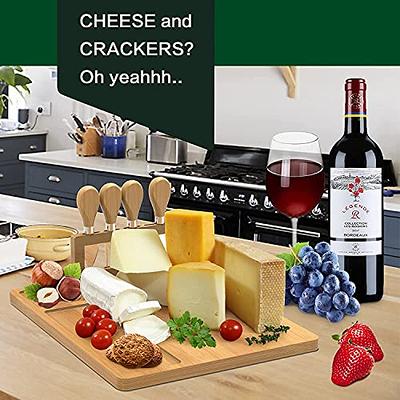 AIDEA Wood Cutting Board Cheese Board with Handle Set of 2 - Wood  Charcuterie Platter Serving Tray for Cheese, Crackers, Meat And Wine- Great  for Birthday, Housewarming & Wedding Gifts 