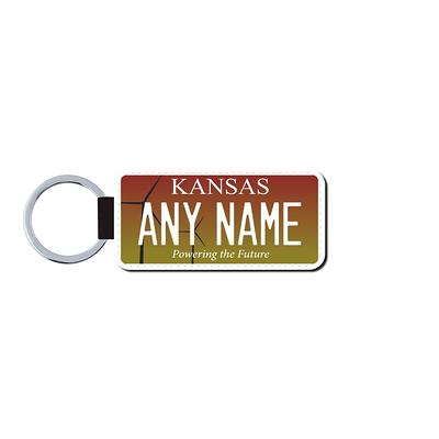 Personalized LOUISIANA License Plate Faux Leather Key Ring - Any Name -  Made to Order - Free Shipping