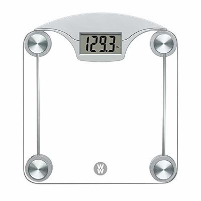 WW Scales by Conair Digital Weight Glass Scale with High Contrast Digital  Display - Clear Glass