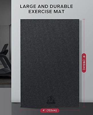 Large Yoga Mat 6' x 4' x 8 mm Thick Workout Mats for Home Gym