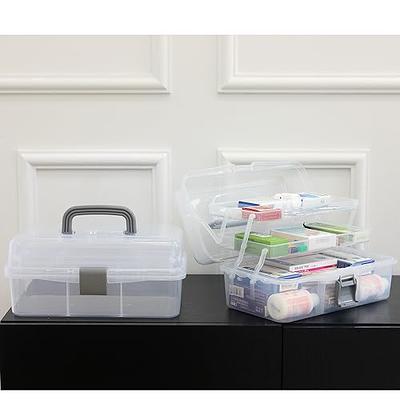 Citylife 17 QT Plastic Storage Box with Removable Tray Craft Organizers and  Storage Clear Storage Container for Organizing Lego, Bead, Tool, Sewing