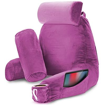  Nestl Reading Pillow Standard Bed Pillow, Back Pillow for  Sitting in Bed Shredded Memory Foam Chair Pillow, Reading & Bed Rest  Pillows Purple Back Pillow for Bed, Bed Chair Arm Pillow