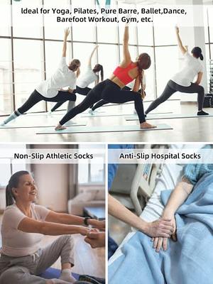 5 Pairs Pilates Grip Socks Yoga Socks with Grips for Women, Non-Slip  Athletic Socks for Ballet, Dance, Workout, Hospital