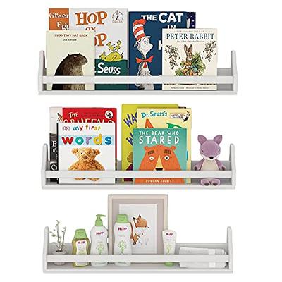 COMAX Small Book Shelf Organizer for Kids, Floating Bookshelf for Toddler  Baby Room Bedroom, Set of 3 Wall Bookshelf Nursery Book Shelves Holder