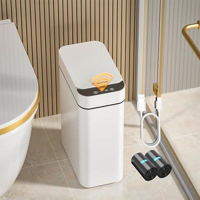 Sooyee 40L Automatic Trash Can with Lid,10.5 Gallon Bathroom Smart ,Motion  Sensor Trash Can for Bedroom, Bathroom, Kitchen, Office,Black+Gold Border  Trash Bin,3 Opening Modes - Yahoo Shopping