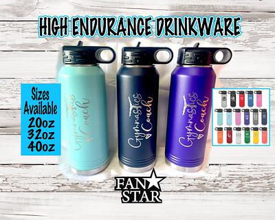 40oz Water Bottle with built-in Straw - Pick your Color - Includes Free  Name Engraving - Polar 40 oz