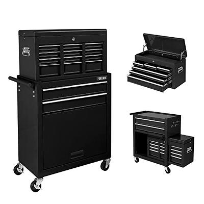 Rolling Tool Chest with Wheels and 8 Drawers, Detachable Large Toolbox  Storage Cabinet with Lock,Locking Mechanic Tool Cart for Warehouse