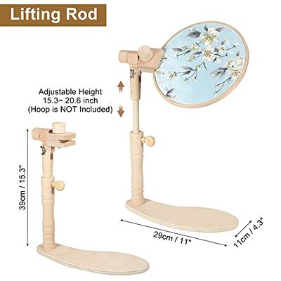 Embroidery Stand, Adjustable Cross Stitch Hoop Holder, Hands Free Wooden  Embroidery Frame Stand for Art Stitching Sewing Projects 