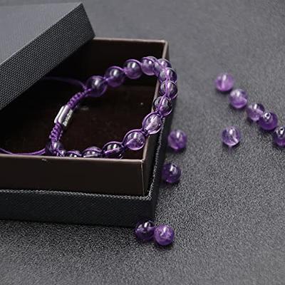 Real Amethyst Women's Crystal Bracelet, HASKARE Genuine Healing