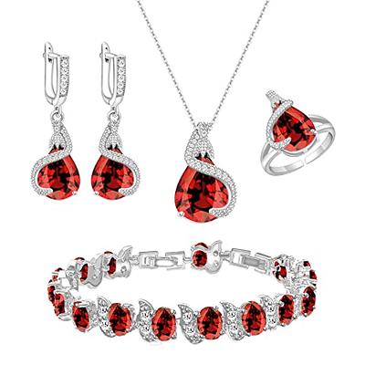  Jewelry Sets for Teen Girls Necklaces and Rings Rhineston Set  Pendant Women's Necklace Jewelry Earrings Gemstone Fashion Jewelry Sets  (Gold, One Size) : Clothing, Shoes & Jewelry
