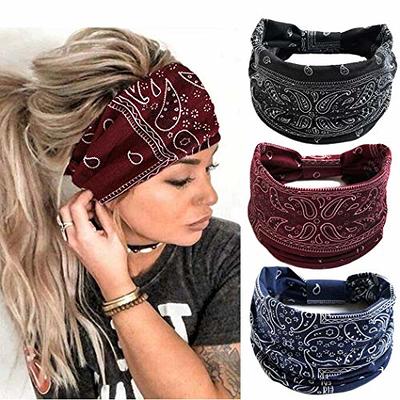  Atoden Red Knotted Headbands with Pearl Rhinestone Womens  Headbands Wide Top Knot Headbands Beaded Headband Crystal Jeweled Head Bands  for Women's Hair Embellished Headbands Non Slip Sparkly Hair : Beauty