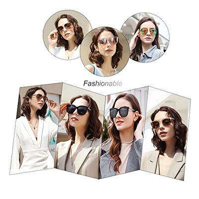 DUCO Retro Round UV400 Polarized Sunglasses for Women Men Vintage