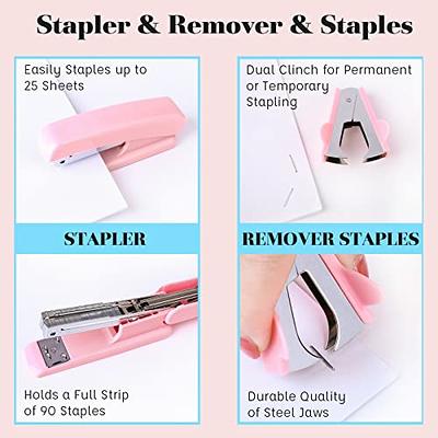 Office Supplies for Women Desk Accessories Kit, Stapler and Tape