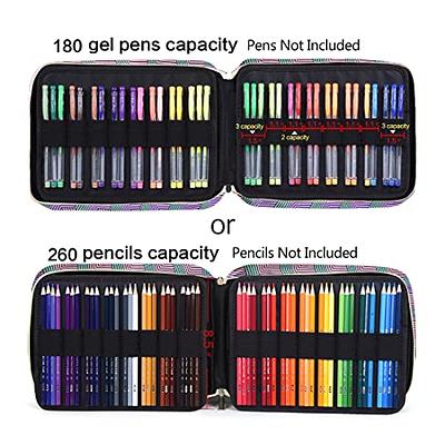 120 Slots Colored Pencil Case Oxford Fabric Pen Case With Compartments  Pencil Holder For Watercolor Pencils