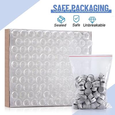 100 Pcs 5ml Glass Bottles with Aluminum Cap, Tiny Glass Jars Small Storage  Bottle Glass Vials