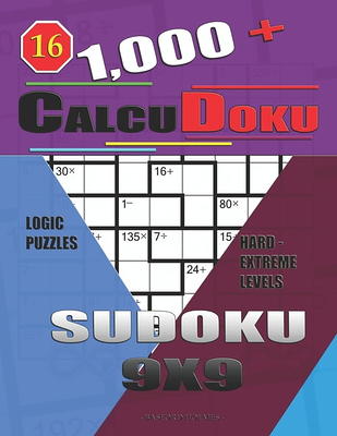 1,000 + Calcudoku sudoku 8x8: Logic puzzles easy - medium levels  (Paperback)