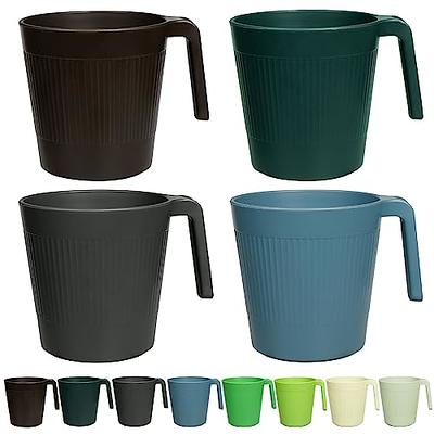 6 Pack Unbreakable Wheat Straw Cups for Coffee, Tea, Milk, Juice, 3 Colors,  Light Blue, Green, and Pink, Reusable Mugs, Dishwasher and Microwave-Safe