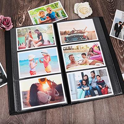 Photo Album 4x6 Photos Hold 402 Pockets with Memo Slip-in Pockets Photo  Book, Leather Cover Picture Albums with Writing Space for Wedding  Anniversary
