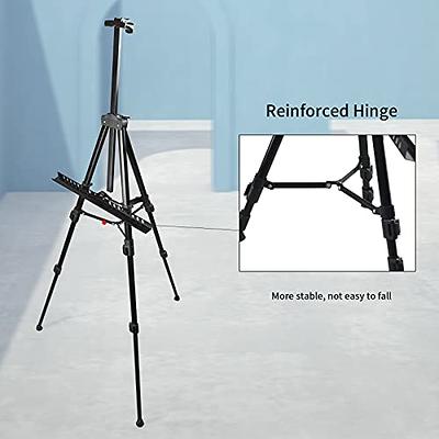 Artist Easel Stand, RRFTOK Metal Tripod Adjustable Easel for Painting  Canvases Height from 17 to 66 Inch,Carry Bag for Table-Top/Floor Drawing  and