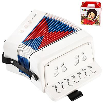 Tosnail Kids Accordion Toy 10 Keys Buttons Control Mini Musical