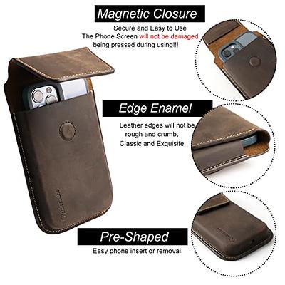 Gentlestache Leather Cell Phone for Belt,Phone Case Leather, Belt Cell  Phone Holder, Leather Phone Pouch