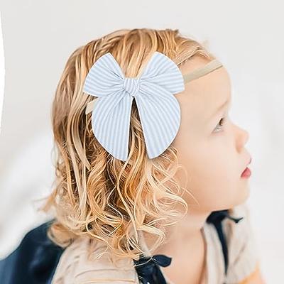 Baby Girl Infant Toddler Linen Elastic Bow Hairband Headband Head Band Hair  Clip