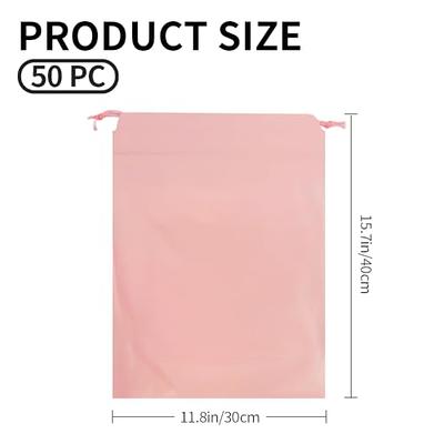 10 Pack Dust Cover Storage Bags Silk Cloth with Drawstring Pouch, Dust Bags  for Handbags Purses Pocketbooks Shoes Boots Home Storage Bags (Pink, 23.6