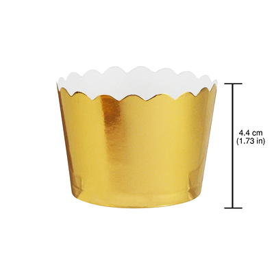 Enjay 2 x 1 1/4 Gold Foil Baking Cup - 10200/Case