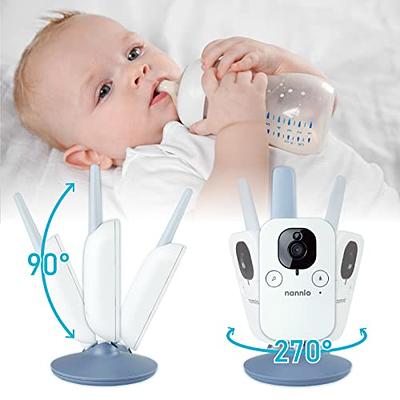 Hello Baby Video Baby Monitor with Camera and Audio, Keep Babies Nursery  with Night Vision, Talk Back, Room Temperature, Lullabies, 960ft Range and  Long Battery Life 