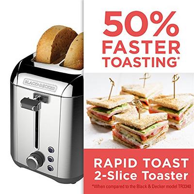 BLACK+DECKER 2-Slice Stainless Steel 750-Watt Toaster in the Toasters  department at