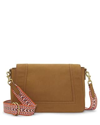 BRAHMIN Tetra Collection Light Denim Print Shea Crossbody Bag