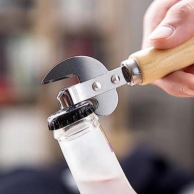 Wooden Handle Manual Handheld Can Opener, Heavy Duty Can Opener Smooth Edge  Wood Can Openers Top Lid Kitchen Gadgets, Best Large Rated Easy Turn Knob,  with Bottle Opener - Yahoo Shopping