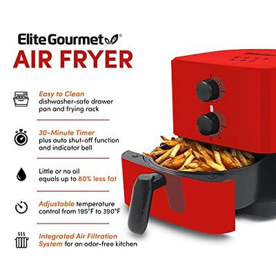 Elite Gourmet EAF-3218R Personal 1.1 Quart Compact Space Saving